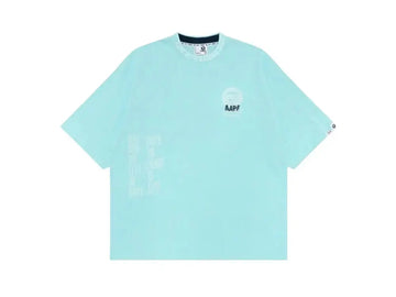 Aape T-Shirt With Slogan Logo Embroidery Blue