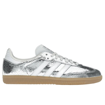 Adidas Samba OG Silver Metallic Cracked Leather (Women's)
