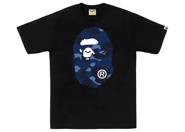 Bape Color Camo Big Ape Head Tee Black/Navy