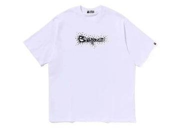 Bape Studs Bape Logo Relaxed Fit Tee White