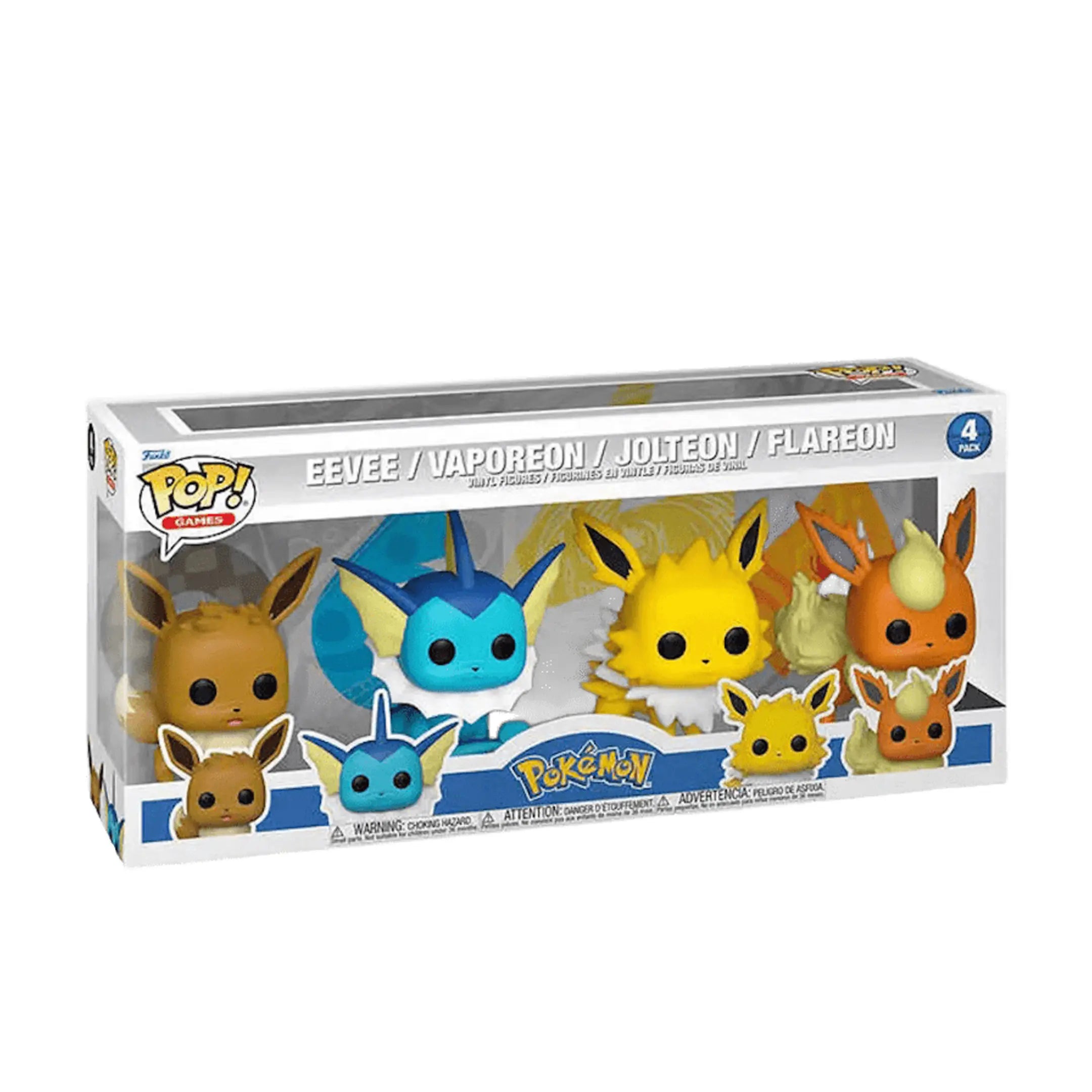 Funko Pop! Pokemon - Eevee, Vaporeon, Jolteon, Flareon 4-Pack