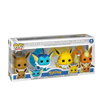 Funko Pop! Pokemon - Eevee, Vaporeon, Jolteon, Flareon 4-Pack