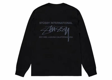 Stussy Smooth International L/S Tee Black