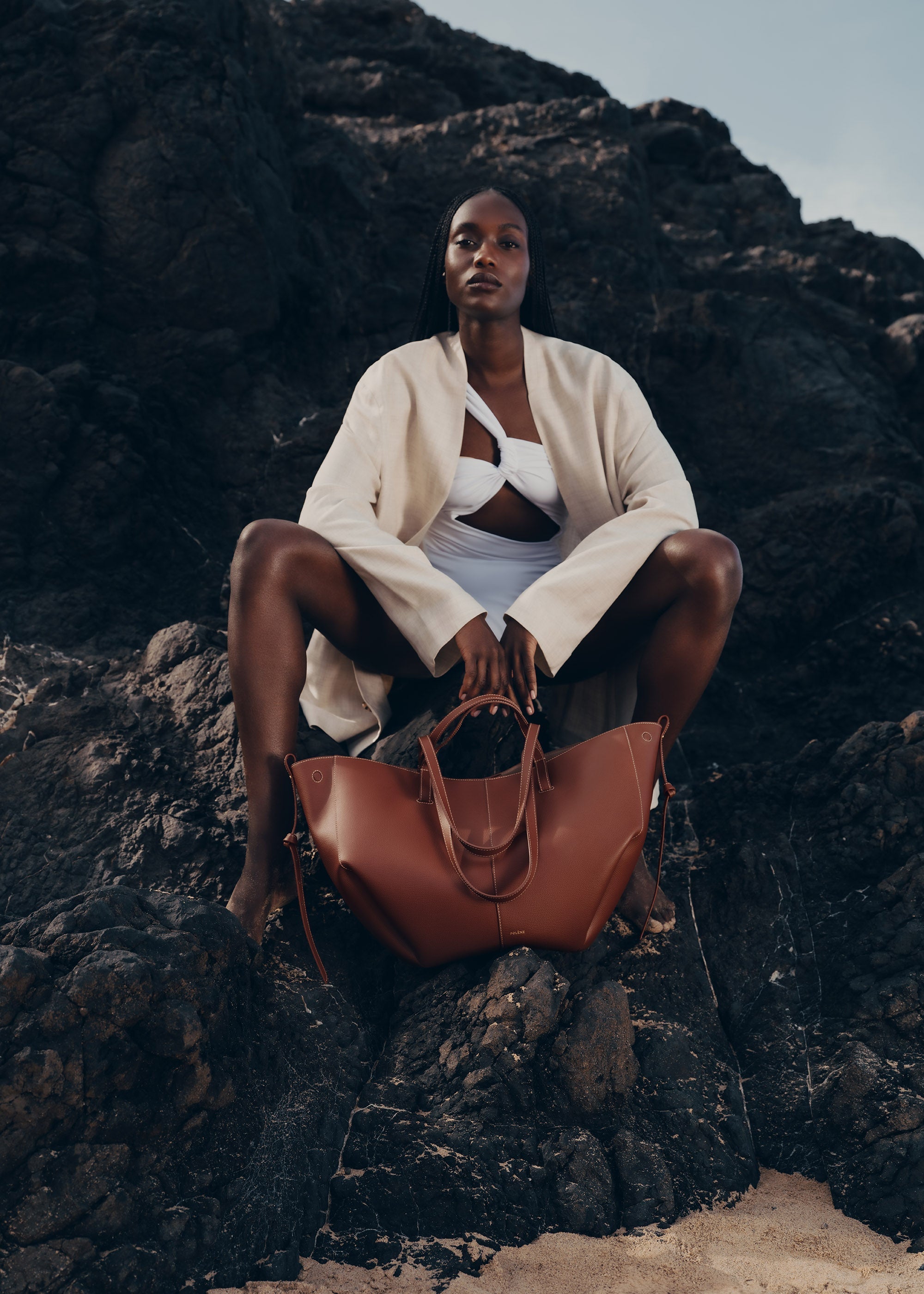 Polene Cyme Textured Cognac