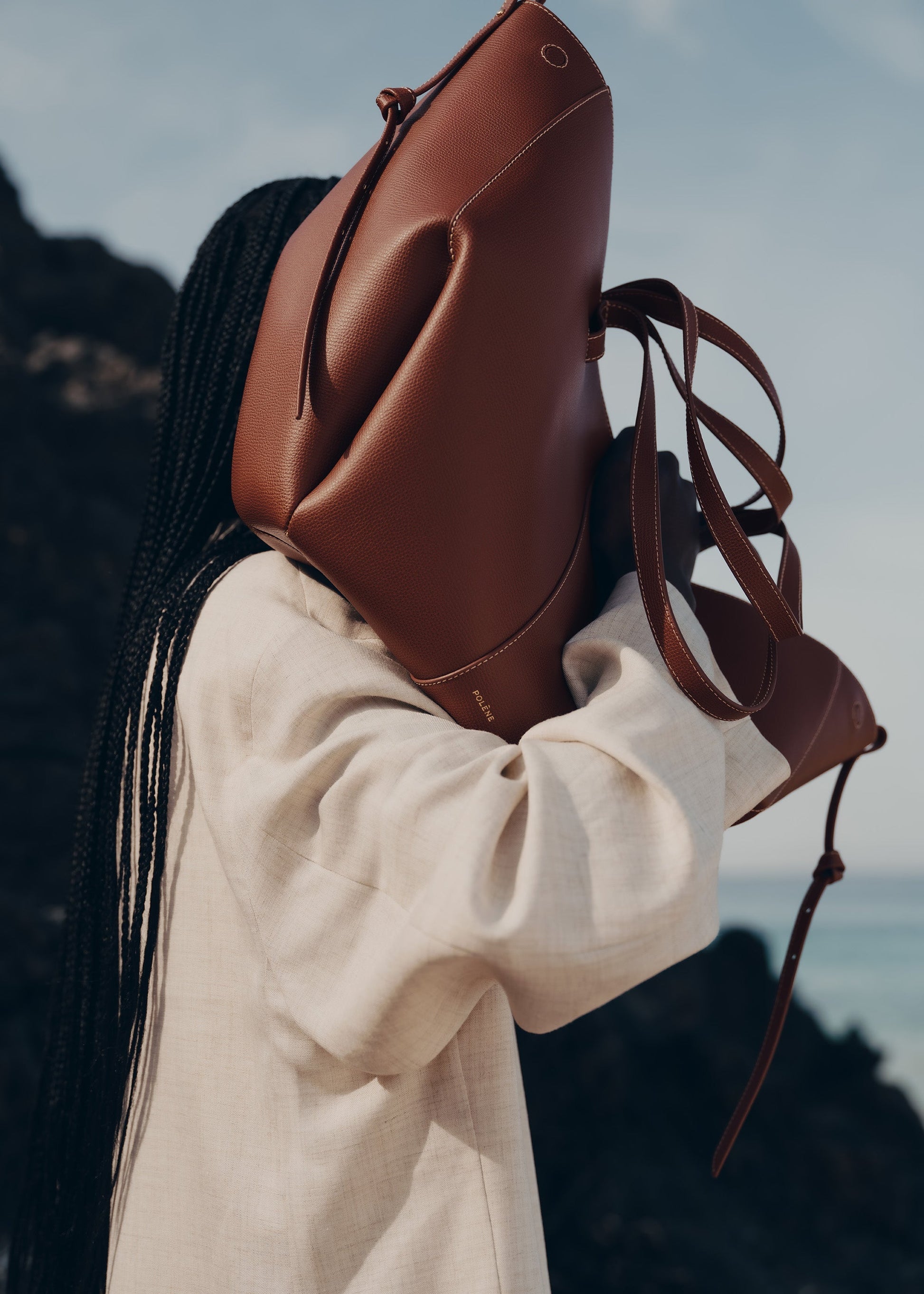 Polene Cyme Textured Cognac