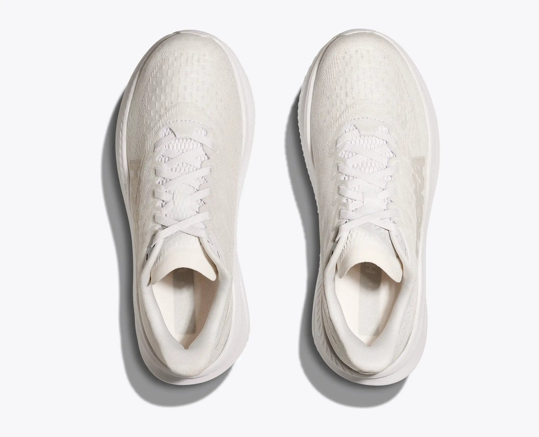 White running shoe on a white background