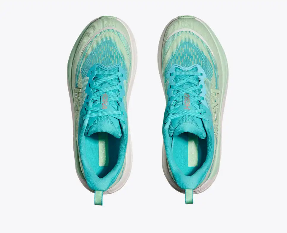 Hoka Skyflow in Cielo Blue and Mint Fluorite