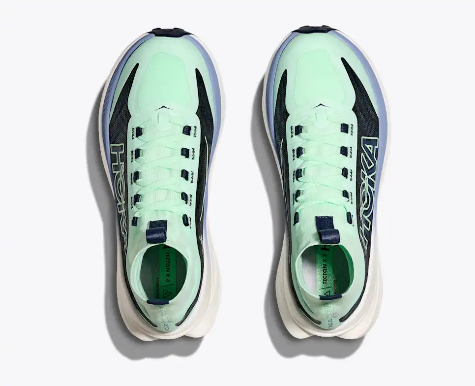 Hoka Tecton X 3 Mint Fluorite Varsity Navy