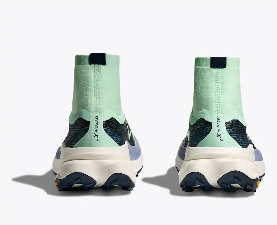 Hoka Tecton X 3 Mint Fluorite Varsity Navy