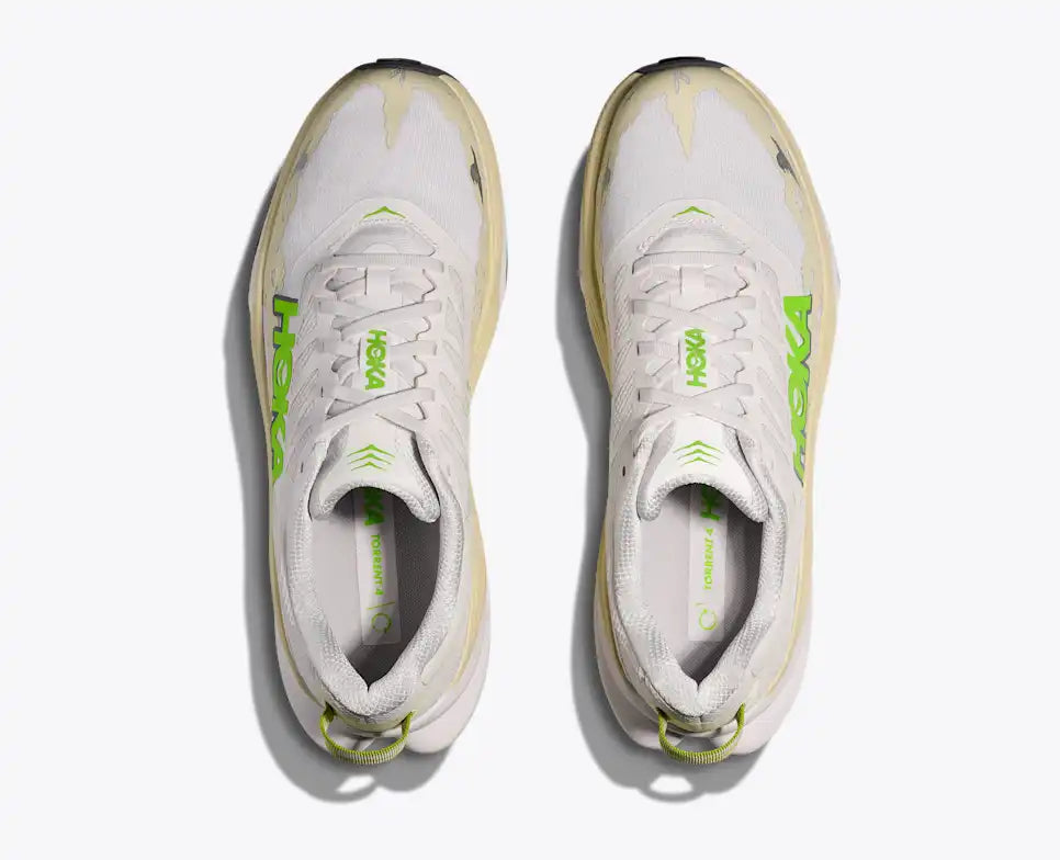 Hoka Torrent 4 White / Neon Lime