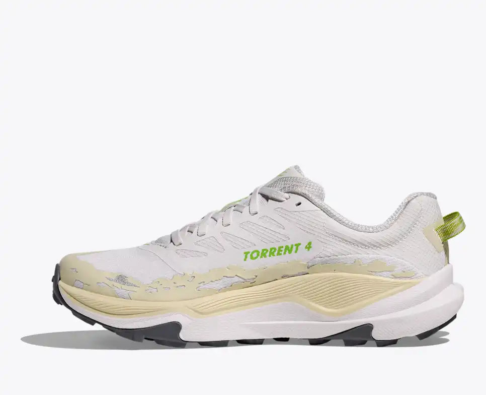 Hoka Torrent 4 White / Neon Lime