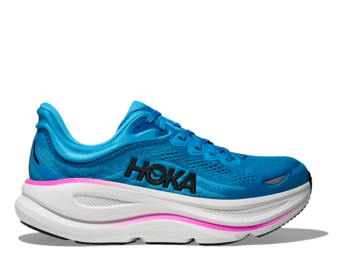 Hoka Bondi 9 Skyward Blue Neon Fuchsia