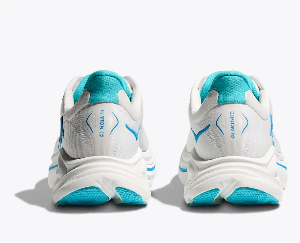 HOKA Clifton 10 White Skyward Blue