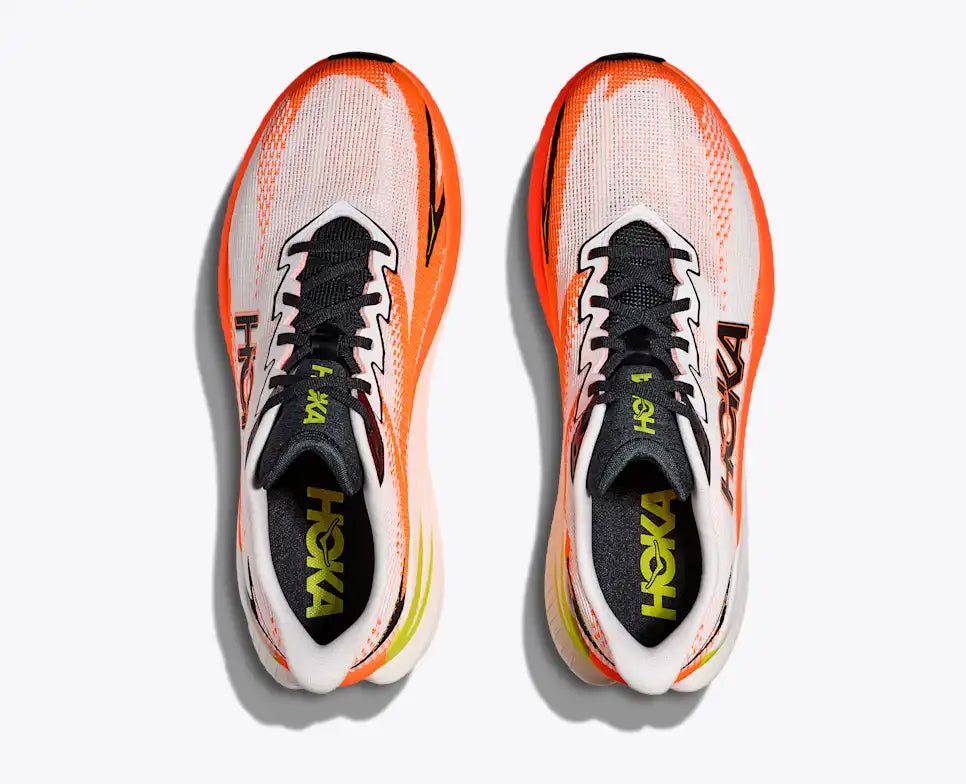 Hoka Mach X 3 White Neon Tangerine