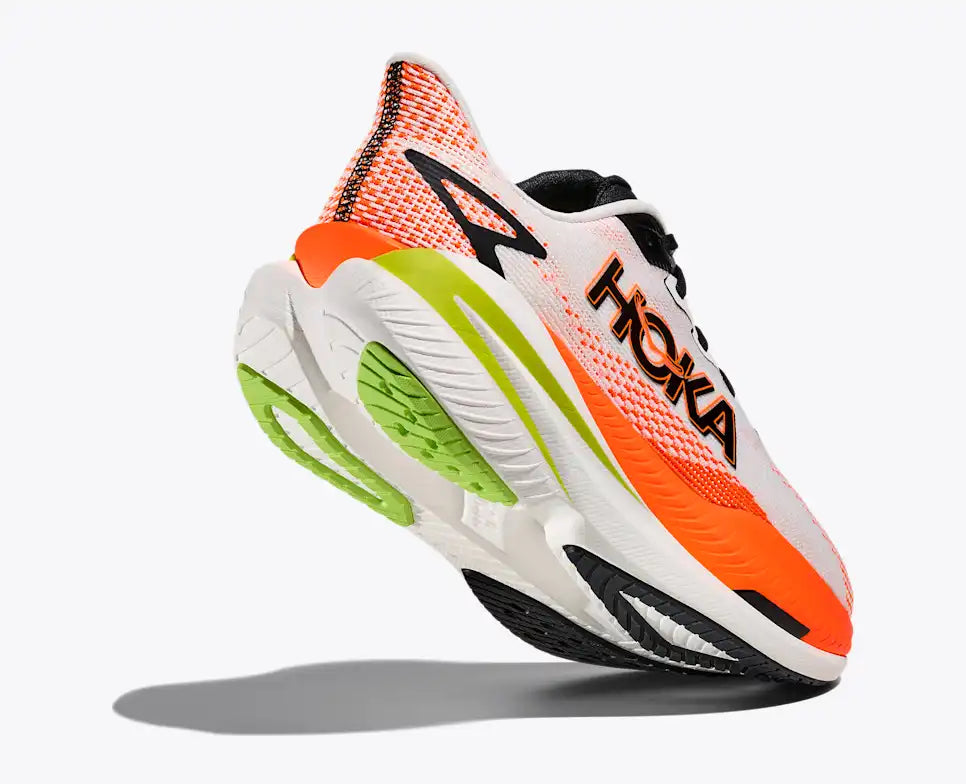 Hoka Mach X 3 White Neon Tangerine