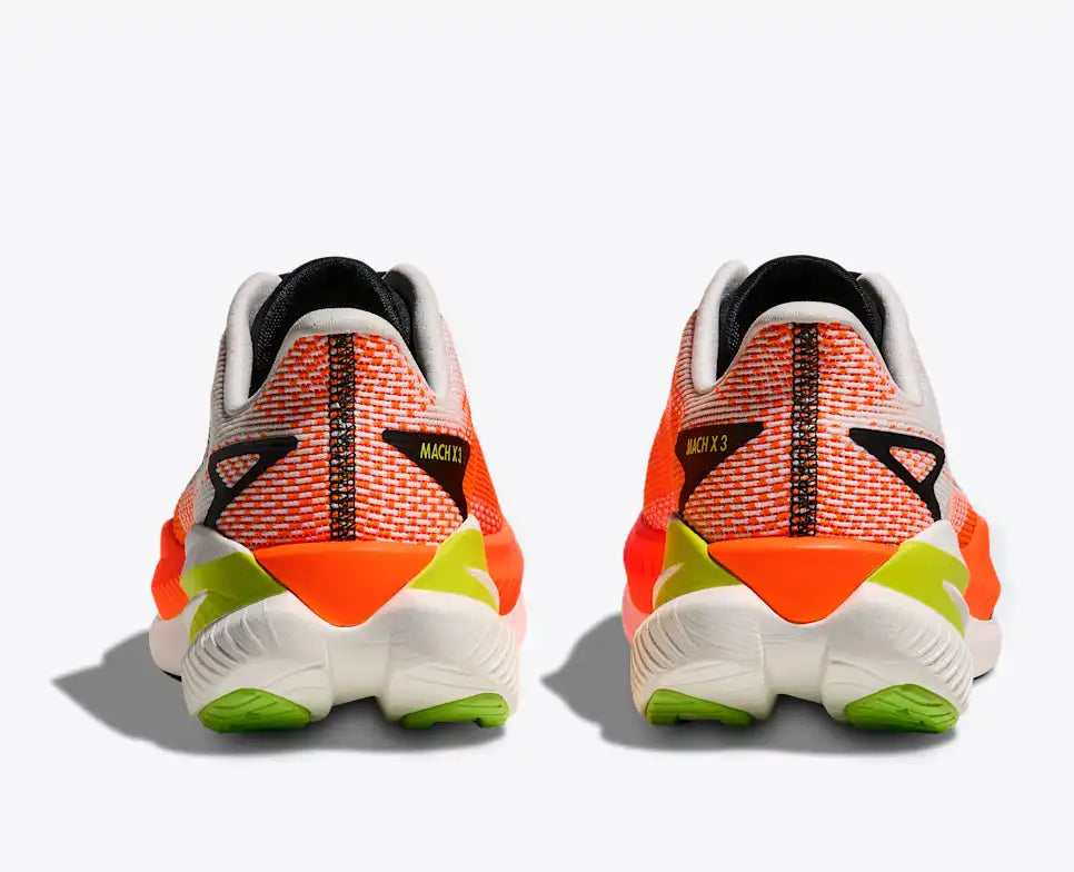 Hoka Mach X 3 White Neon Tangerine