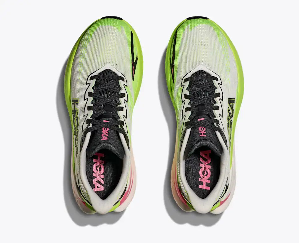 Hoka Mach X 3 White Neon Lime