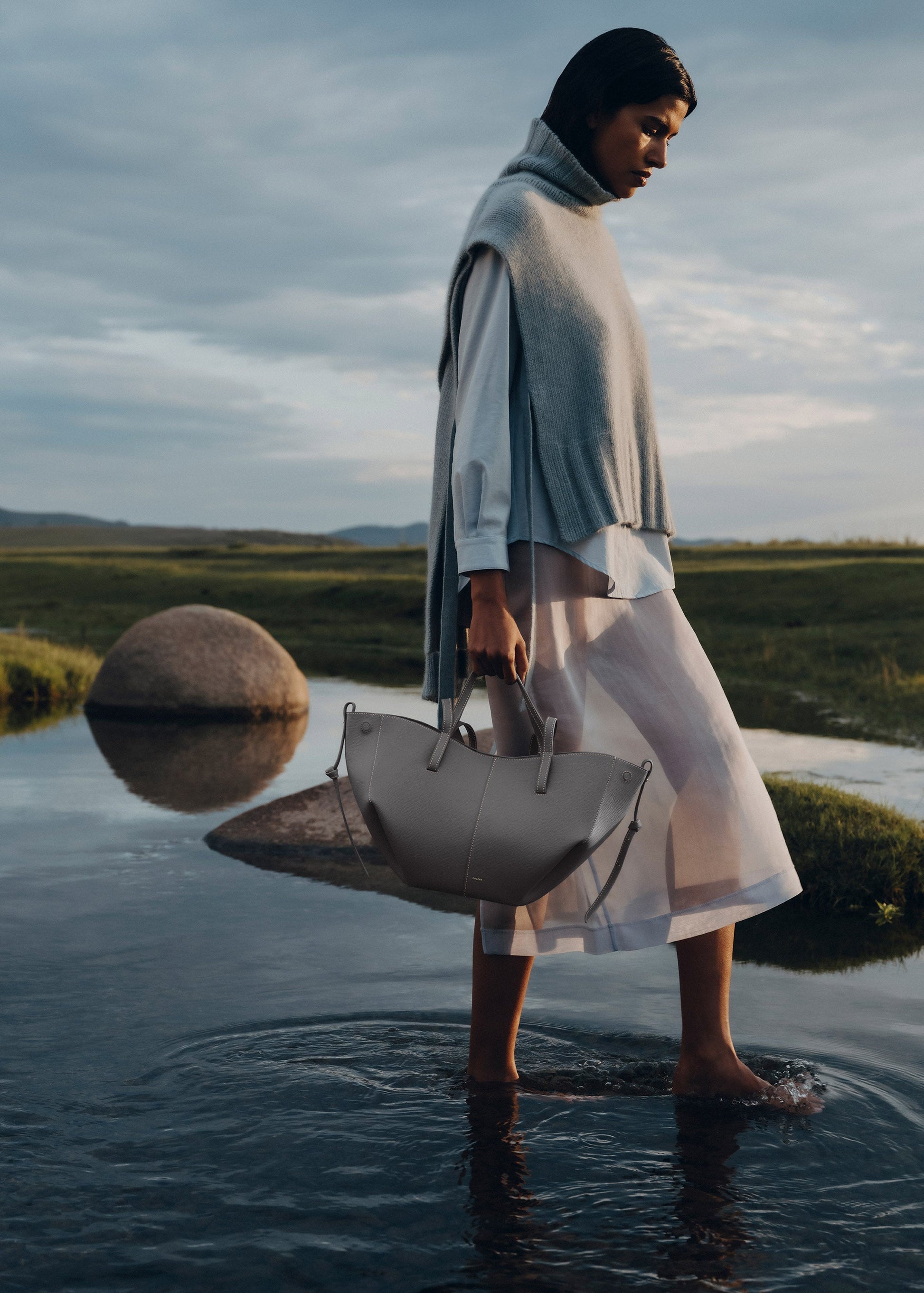 Polene Cyme Mini Textured Stone