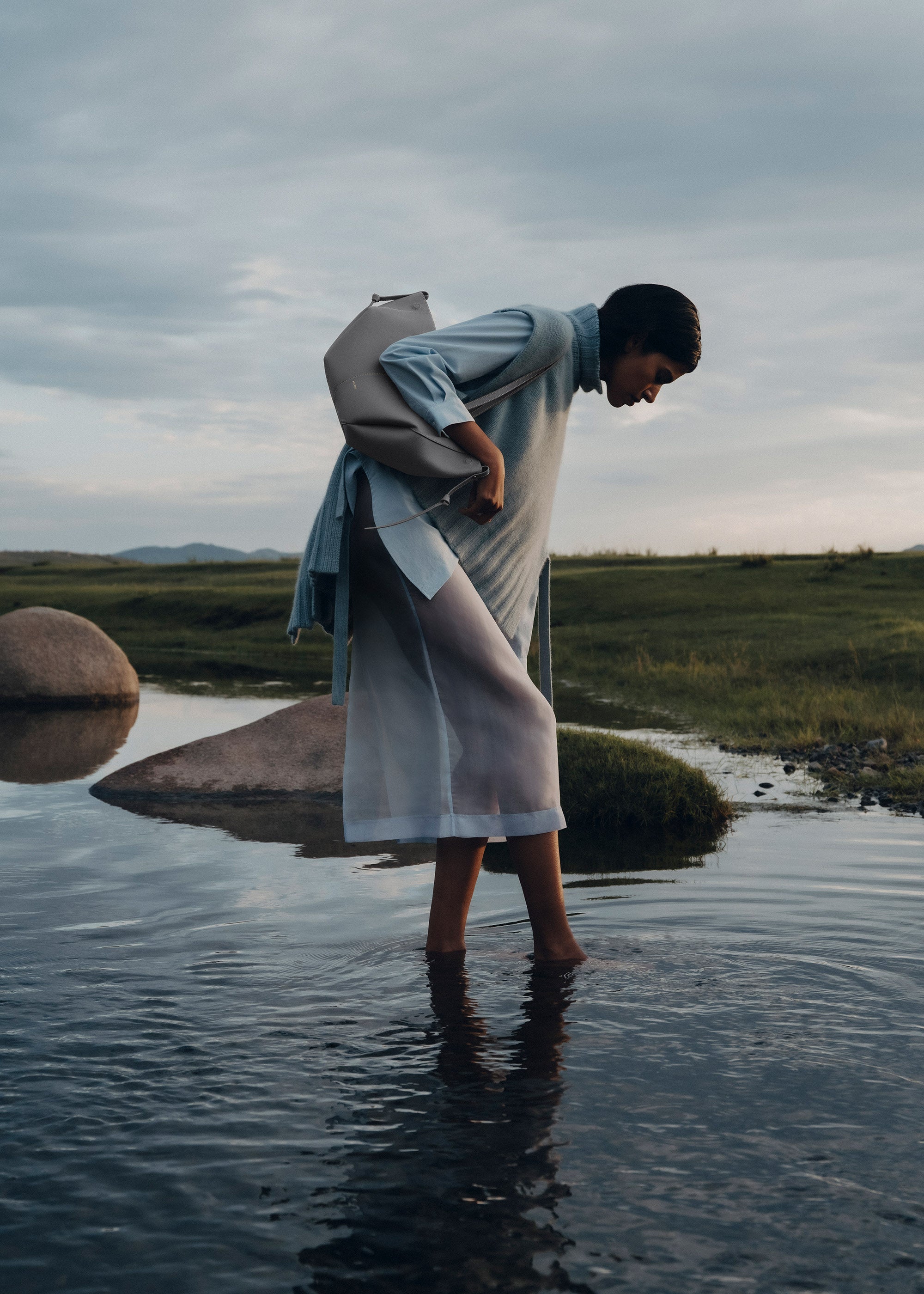 Polene Cyme Mini Textured Stone