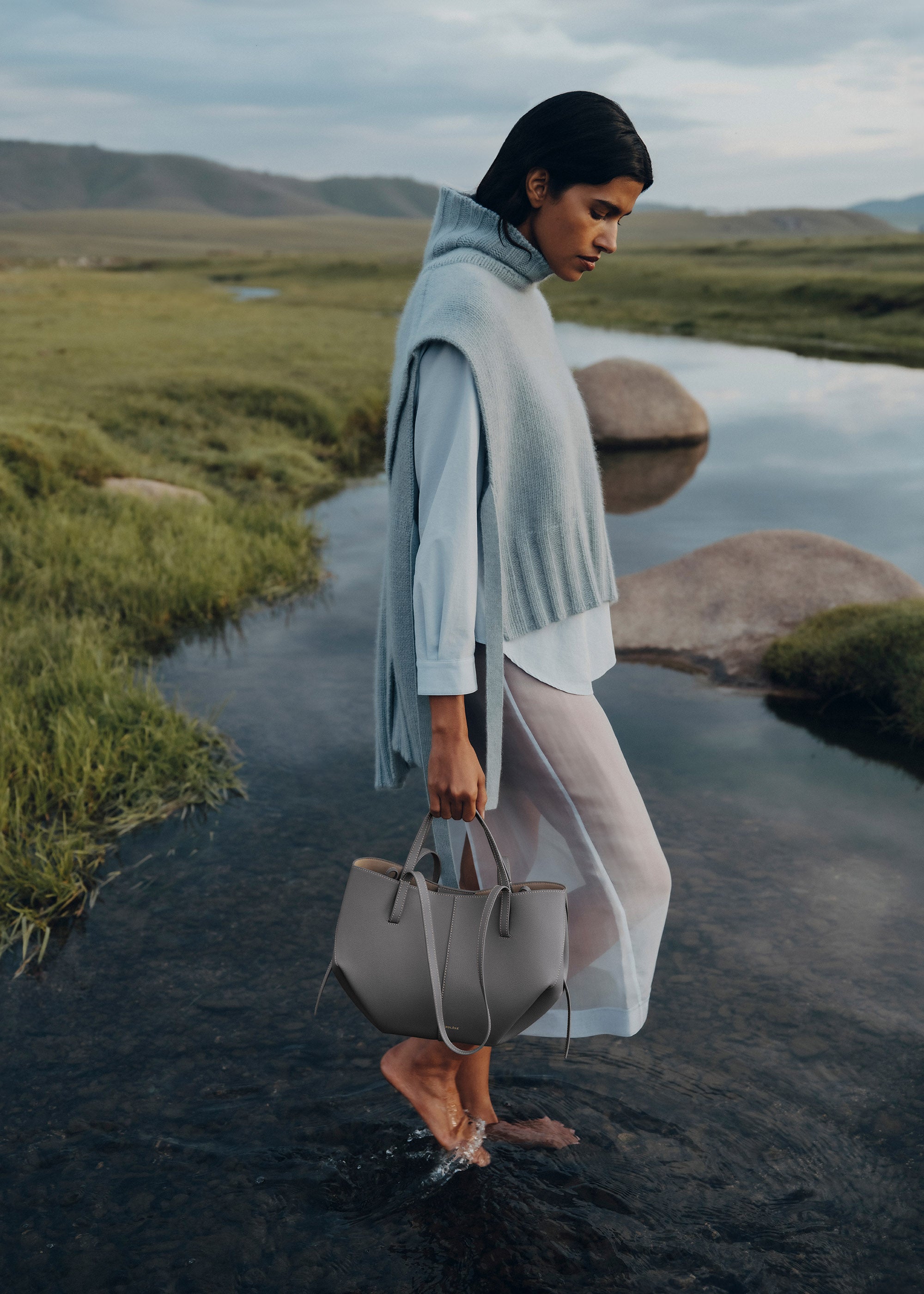 Polene Cyme Mini Textured Stone