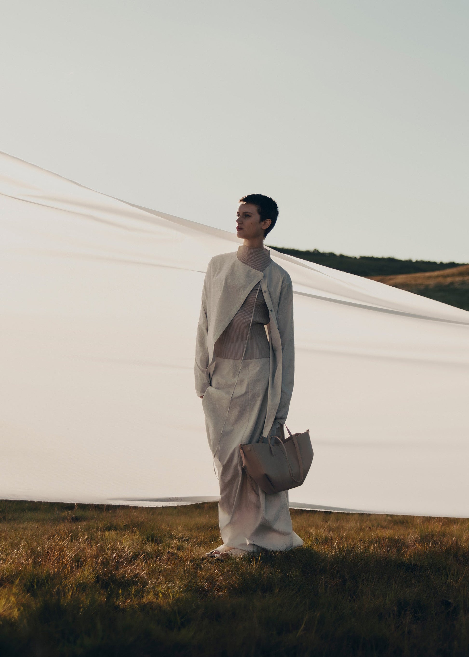 Polene Cyme Mini Textured Taupe