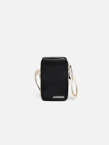 Jacquemus The Vertical Cuerda Smooth Leather Bag Black