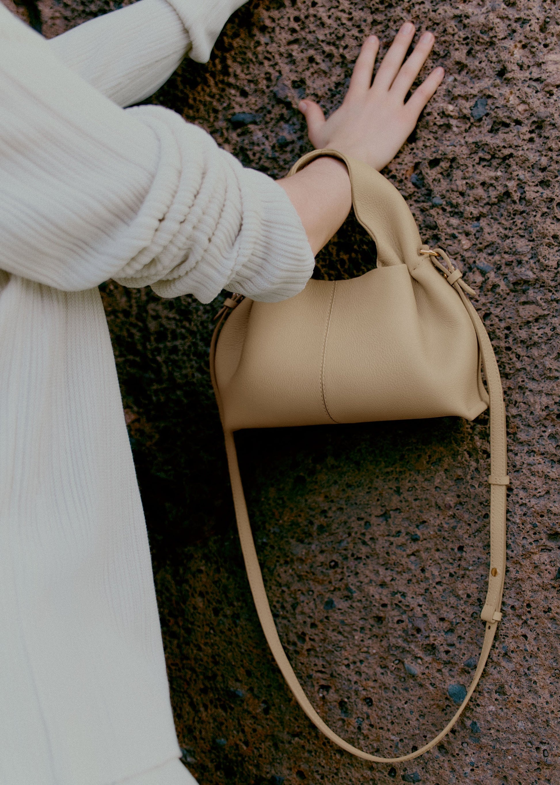 Polene Numero Neuf Mini Textured Sand