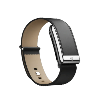 Whoop 5.0 Leatherluxe Straight Black/Cream with Titanium Band (12 Month Peak Subscription Included) One Size