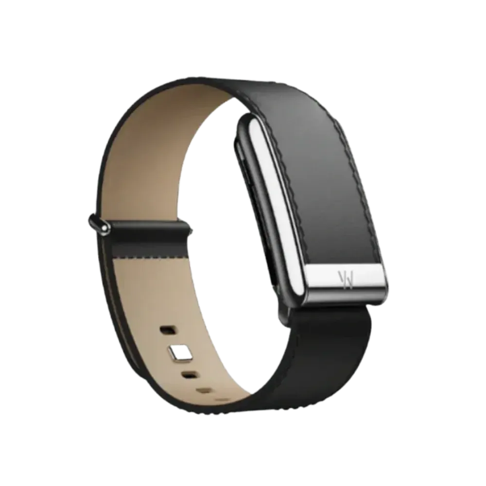 Whoop 5.0 Leatherluxe Straight Black/Cream with Titanium Band - Only Strap  Whoop 5.0 Peak