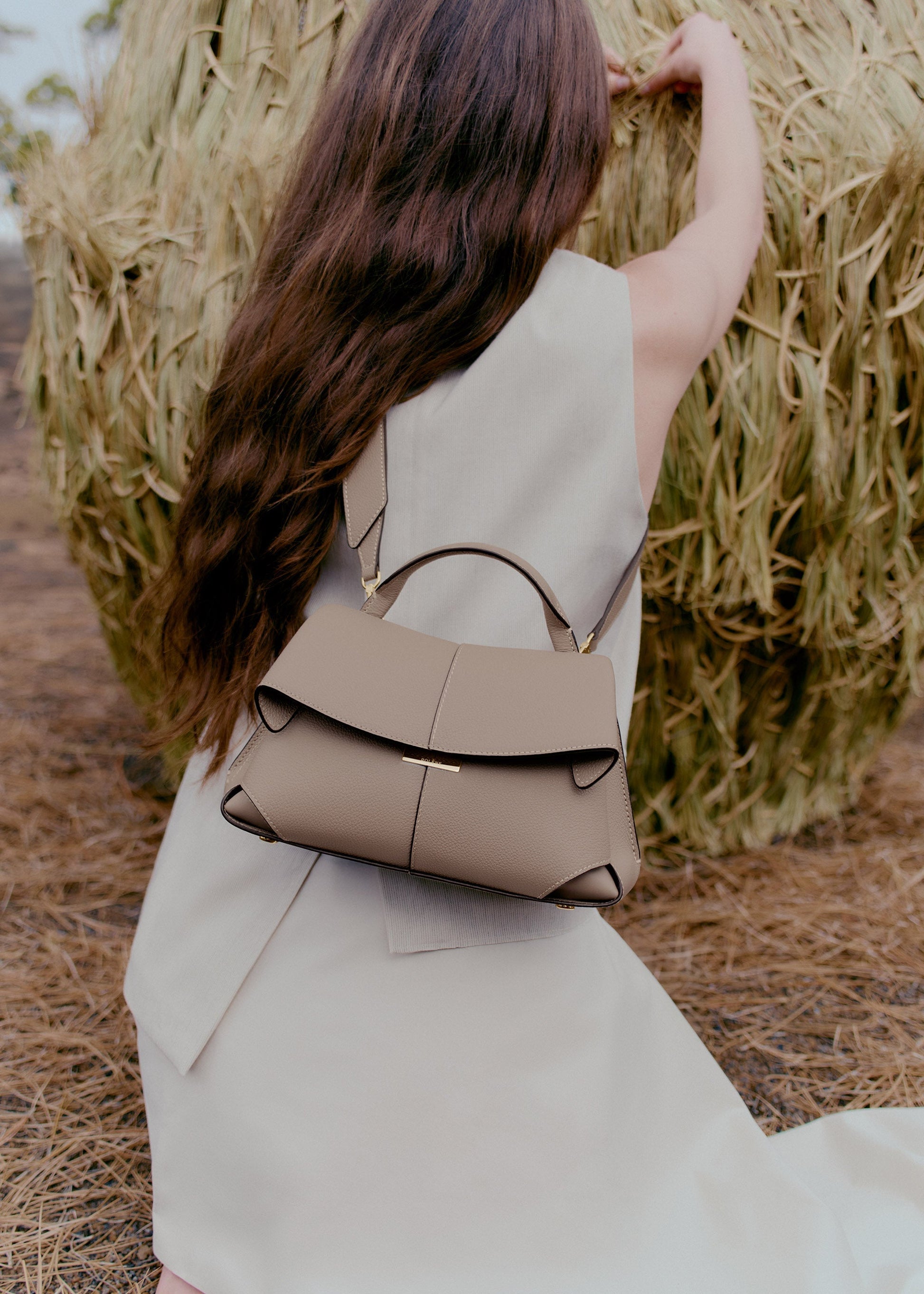 Polene Mokki Mini Textured Taupe