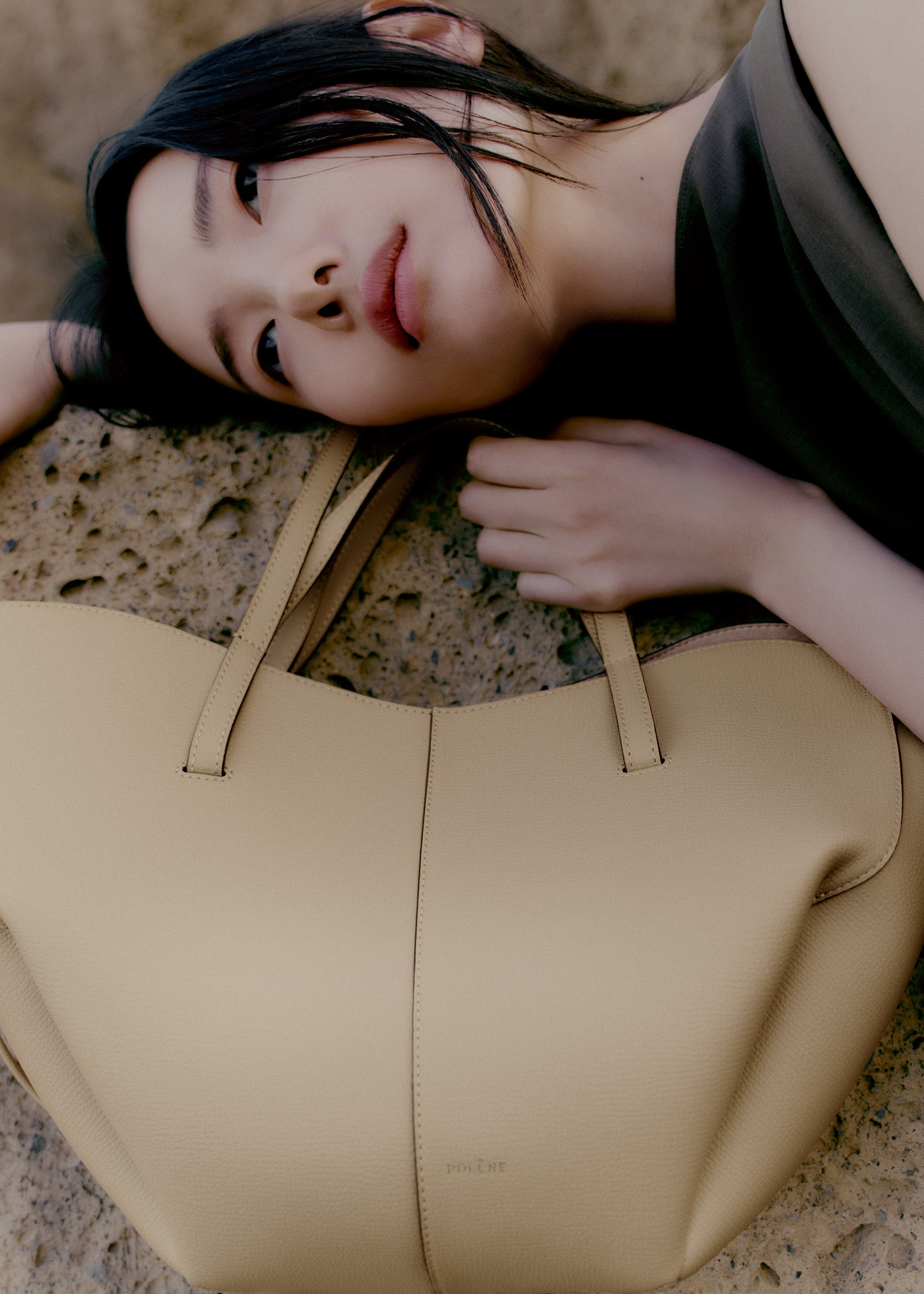 Polene Cyme Mini Textured Sand