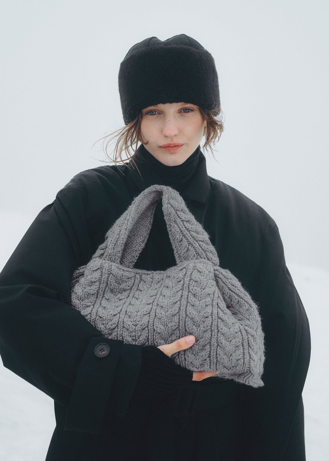 Polene Numero Neuf Large Merino Stone