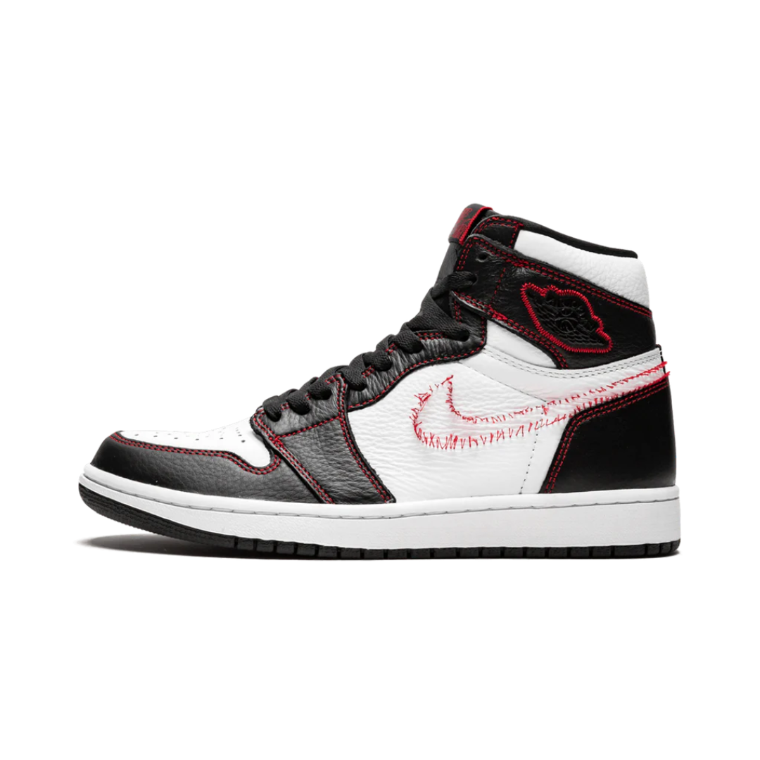 Jordan 1 Retro High Defiant White Black Gym Red