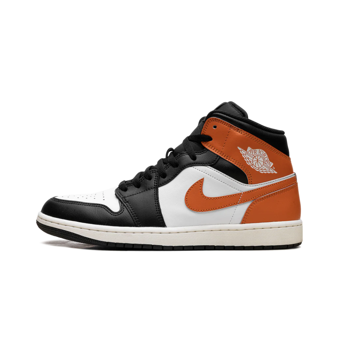 Jordan 1 Mid Black Toe Starfish