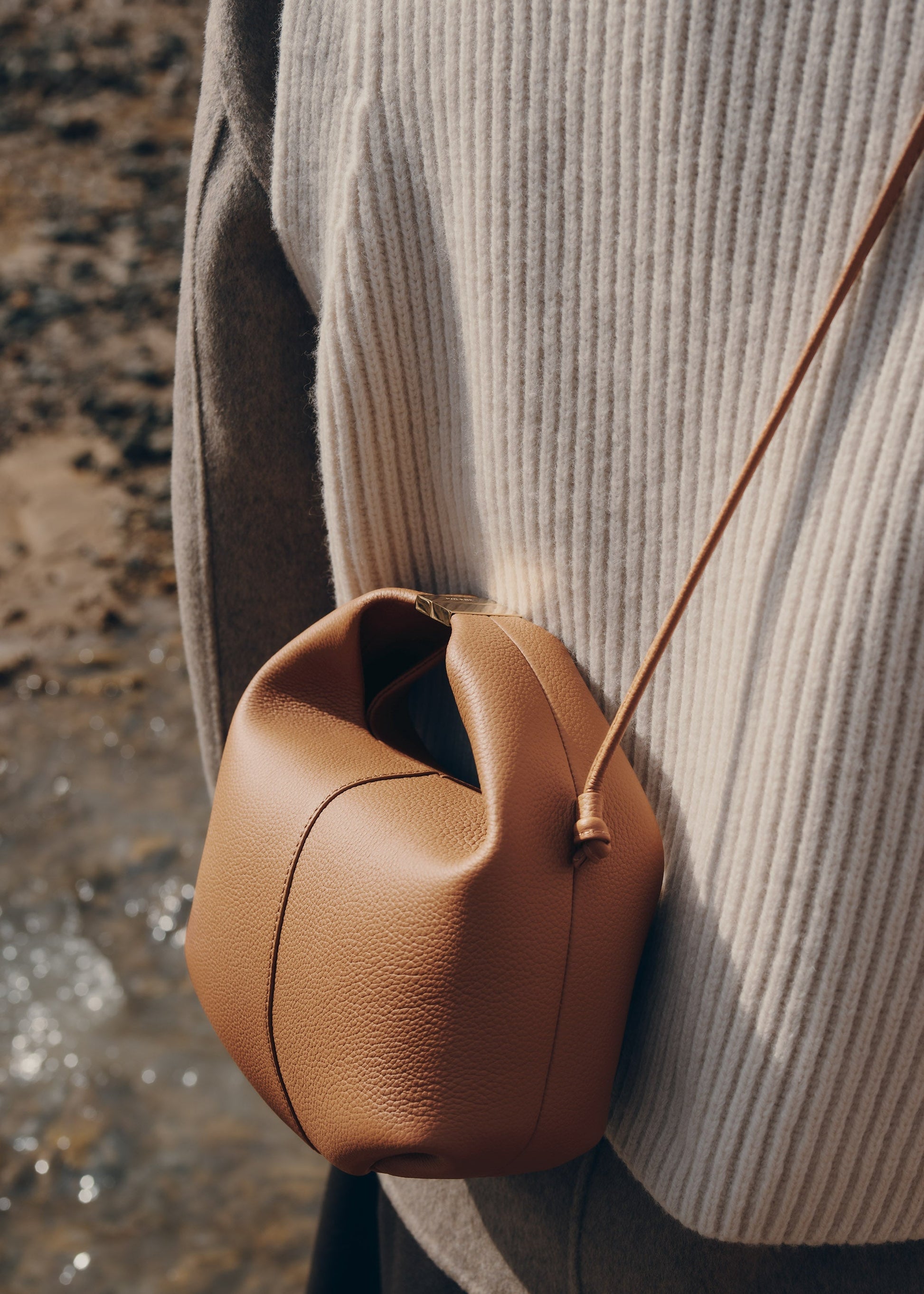 Polene Beri Textured Camel