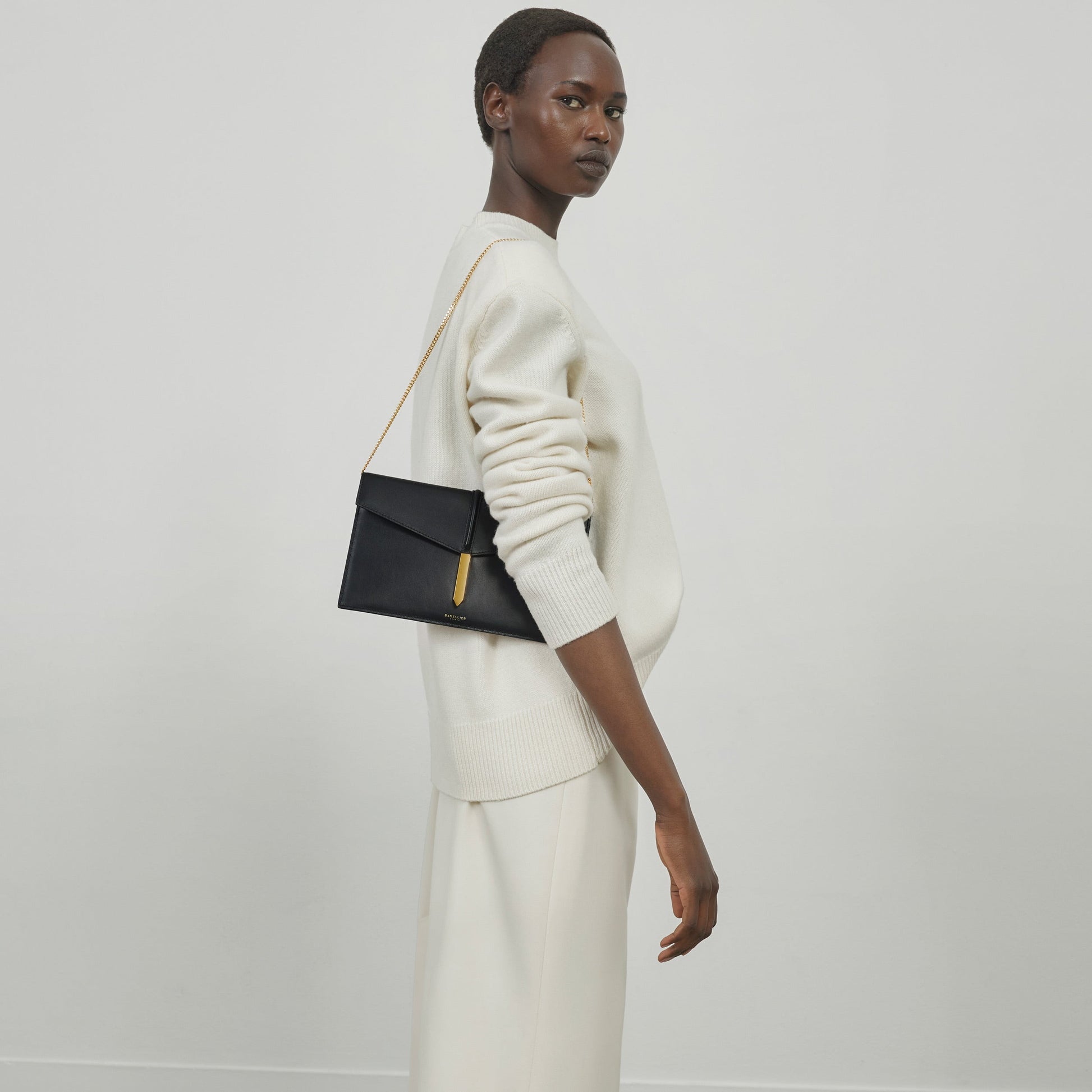 DeMellier The Tokyo Clutch off-white smooth
