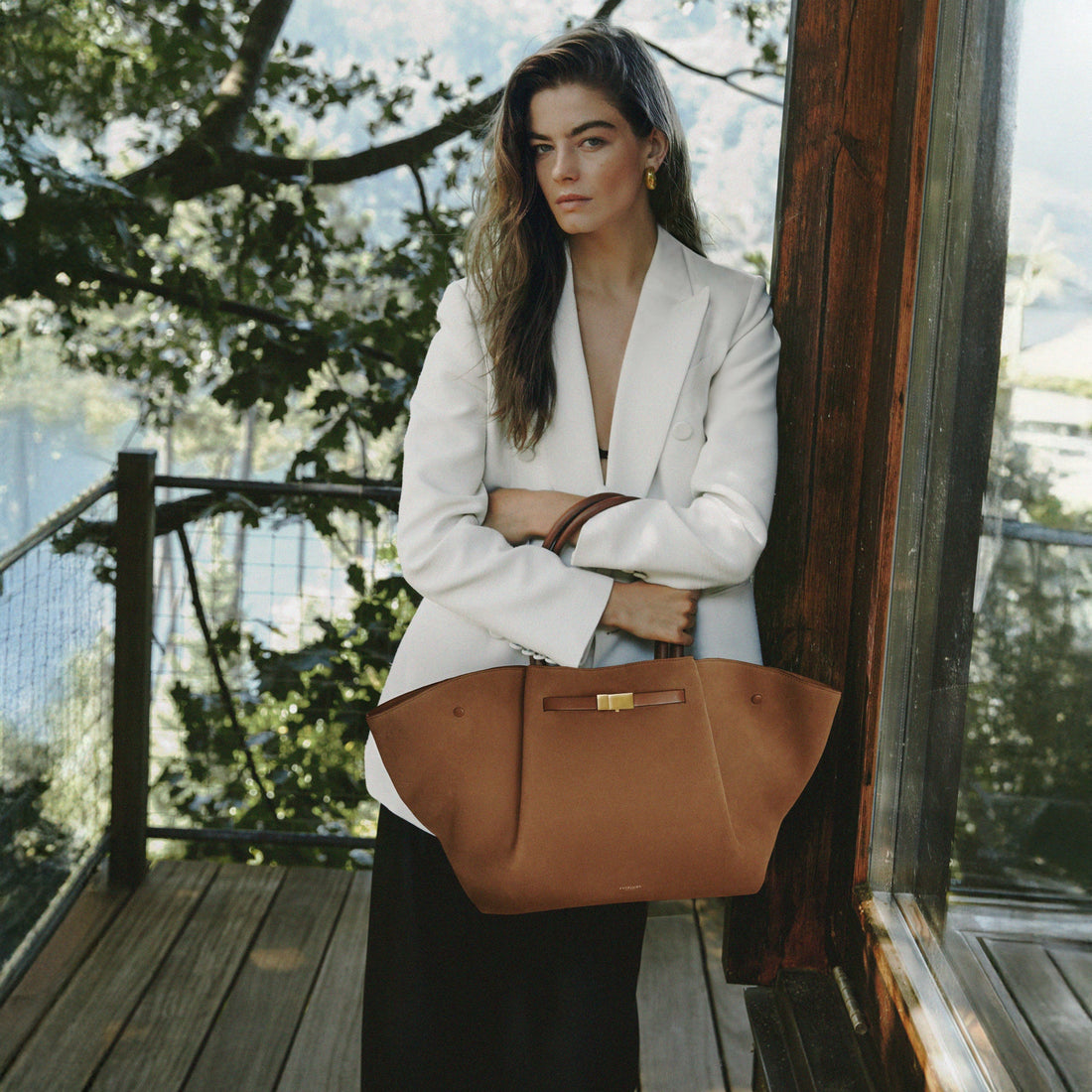 DeMellier The New York deep tan suede & tan smooth