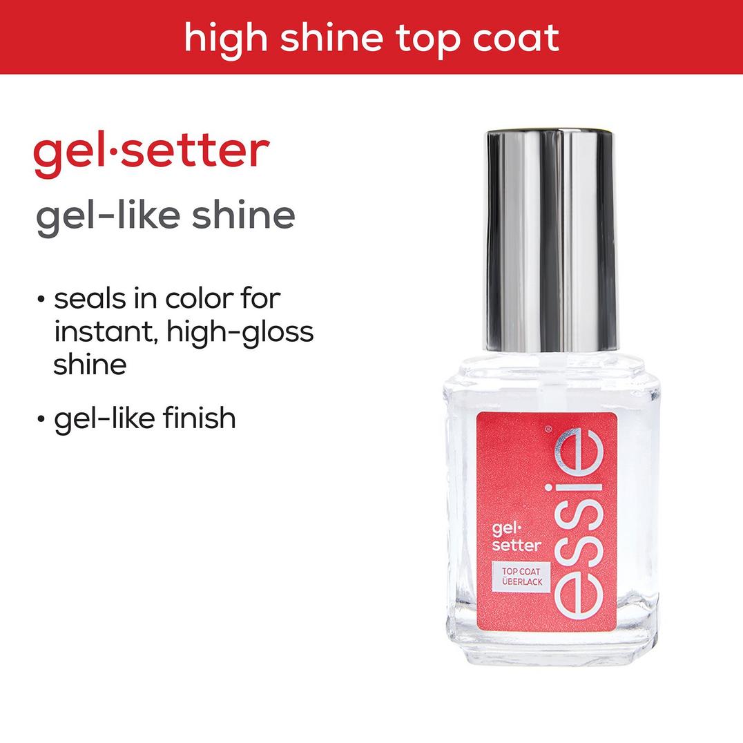 Essie Gel Setter Top Coat - Gel Like High Gloss Finish Nail Polish