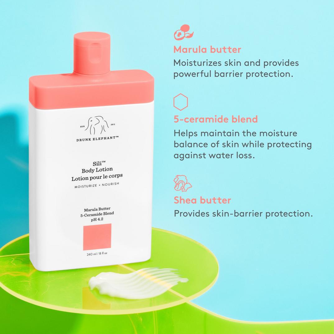 Drunk Elephant Sili Body Lotion with Marula Butter