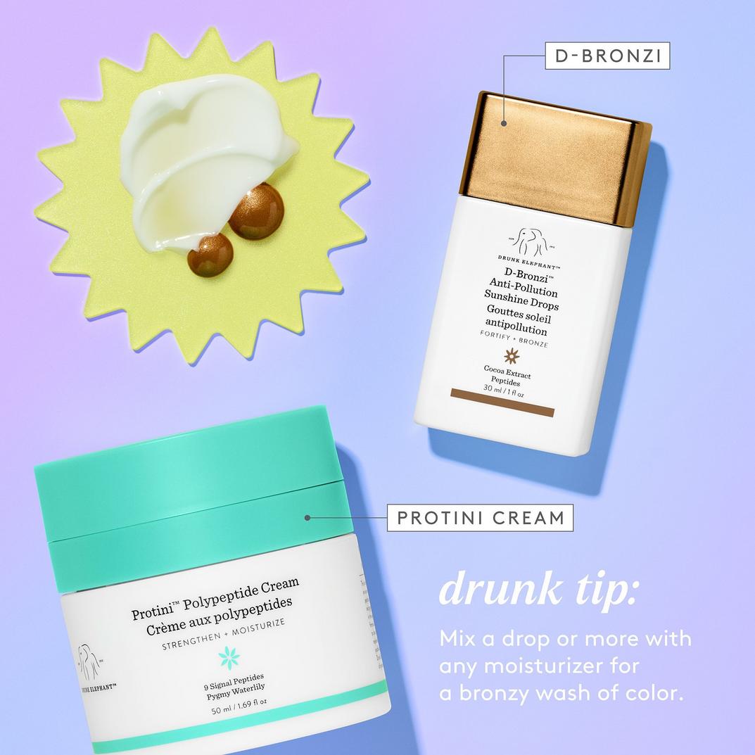Drunk Elephant D-Bronzi Anti-Pollution Bronzing Drops with Peptides