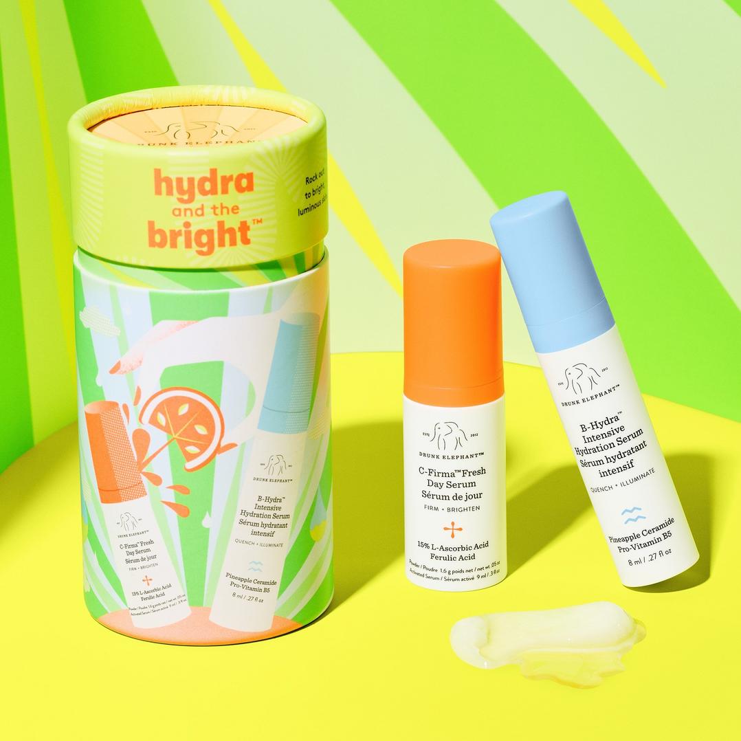 Drunk Elephant Hydra and the Bright Travel Size Duo
