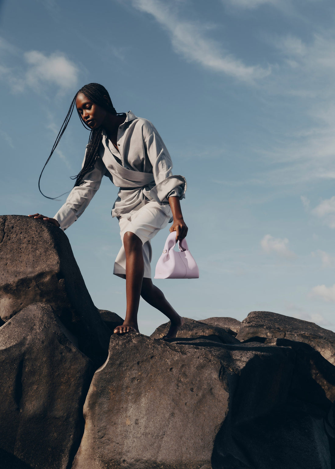 Polene Numero Neuf Mini Textured Wisteria