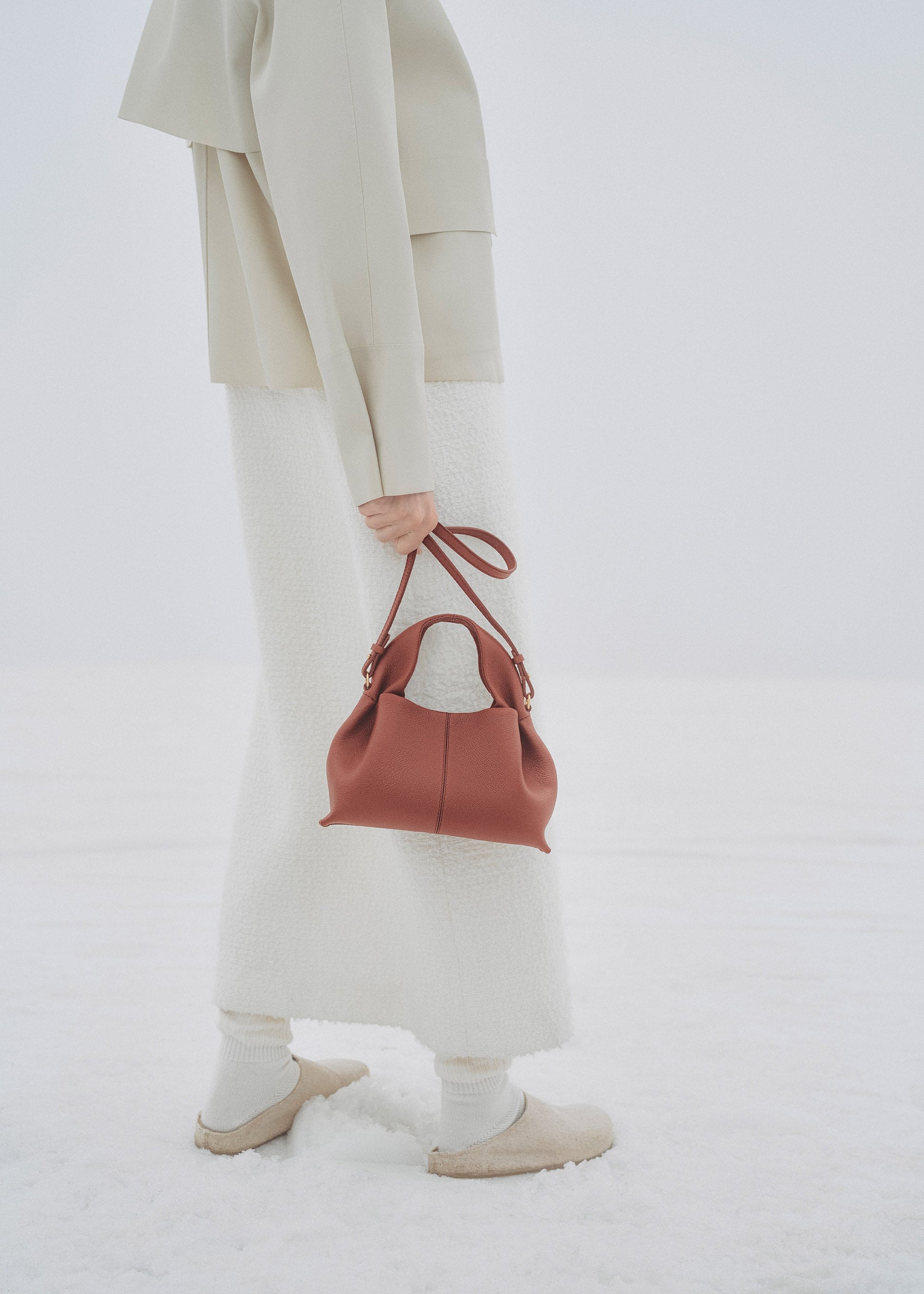 Polene Numero Neuf Mini Textured Red Clay