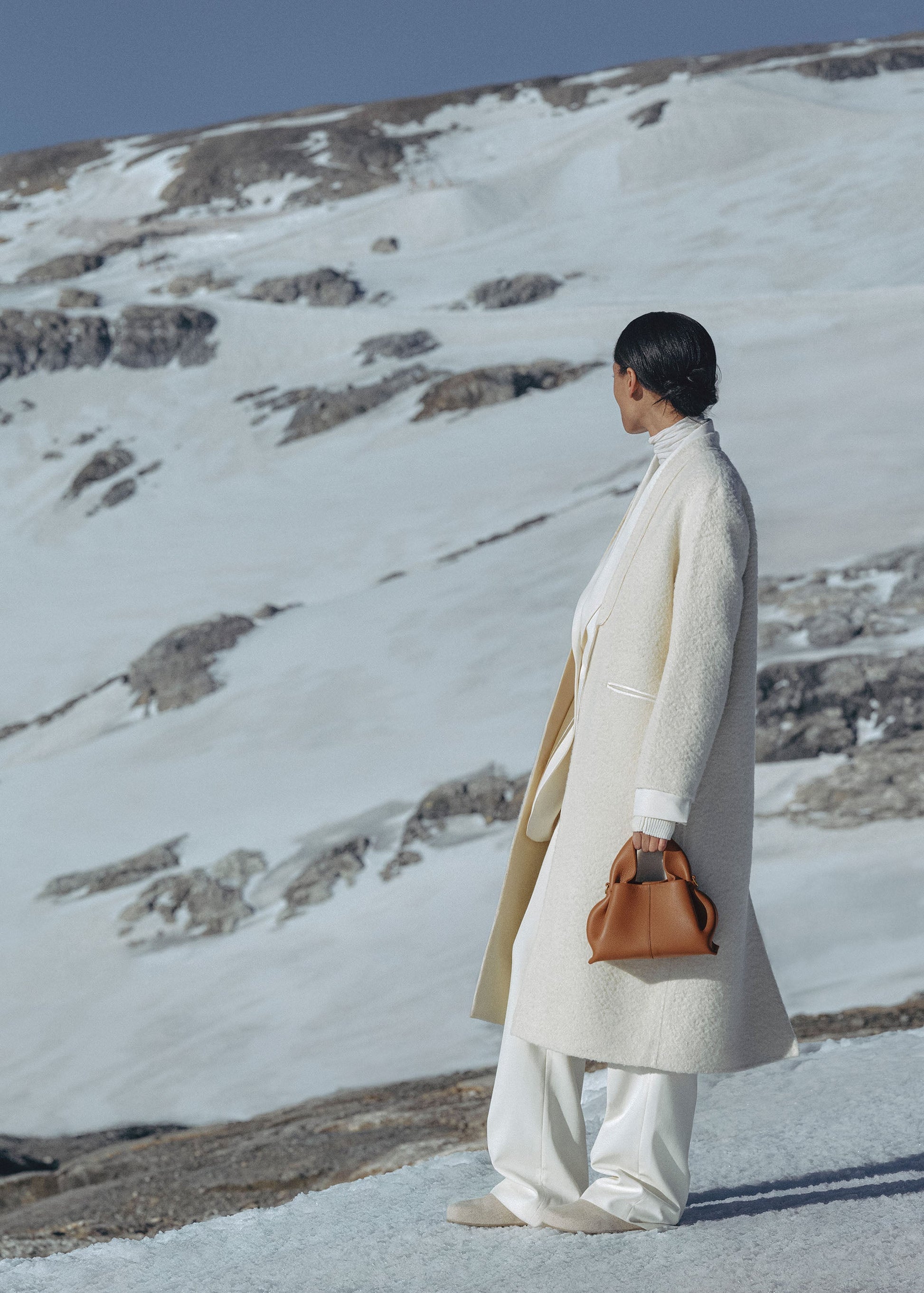 Polene Numero Neuf Mini Textured Camel