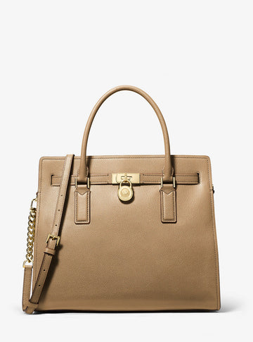 Hamilton Moderne Large Leather Satchel Husk Husk