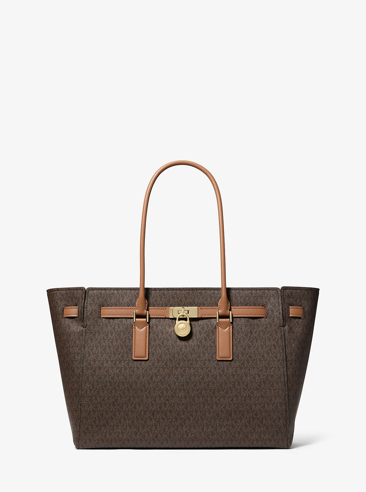 Hamilton Moderne Large Signature Logo Tote Bag Brn-Acorn Brn-Acorn