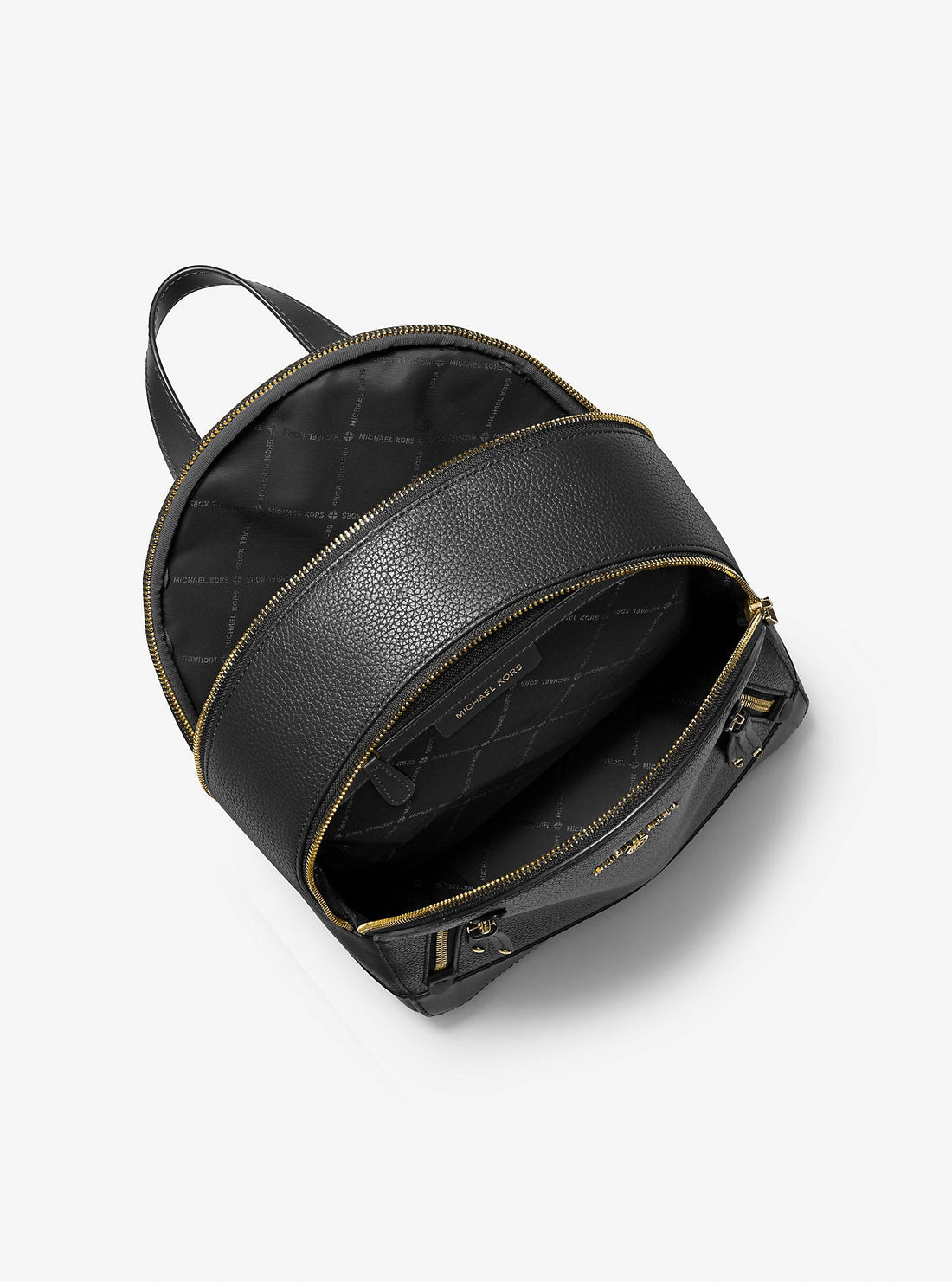 Brooklyn Medium Pebbled Leather Backpack Black Black
