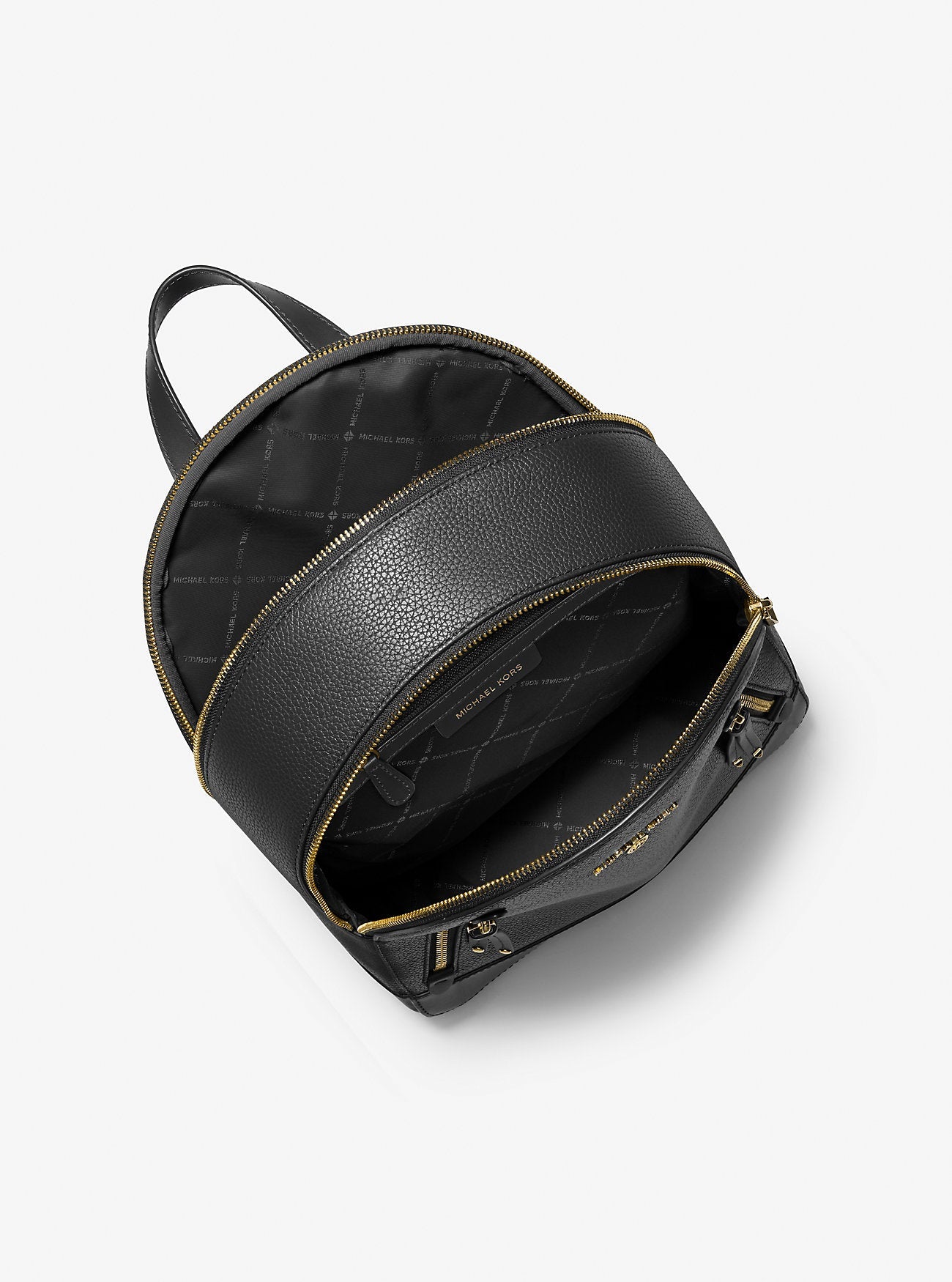Brooklyn Medium Pebbled Leather Backpack Black Black