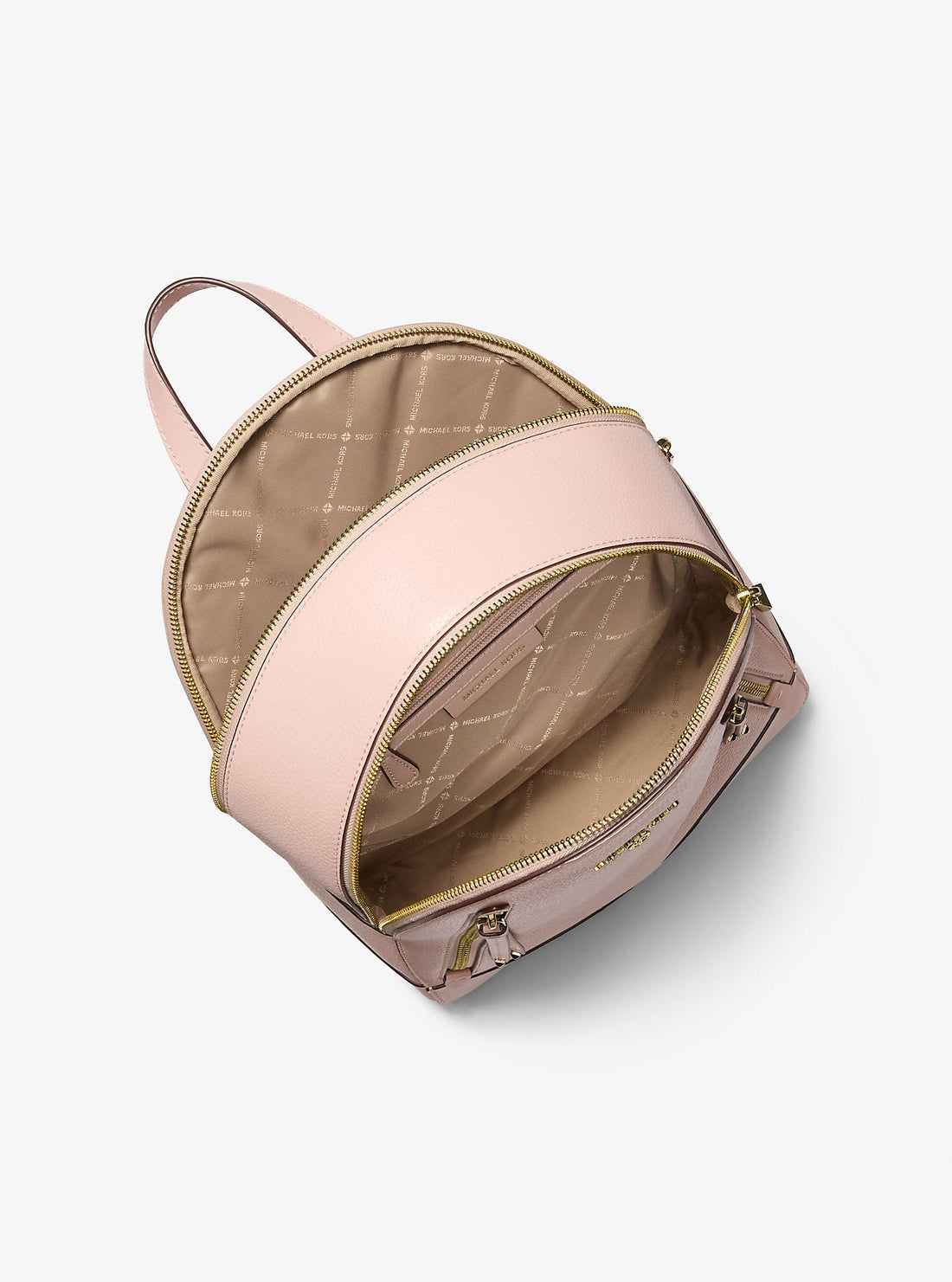 Brooklyn Medium Pebbled Leather Backpack Soft Pink Soft Pink