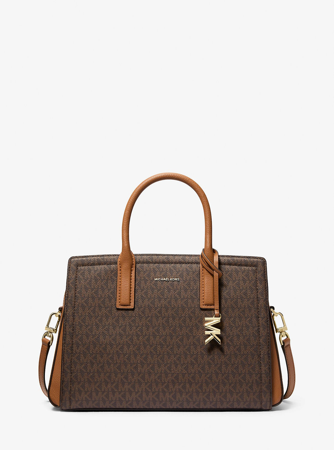 Laila Medium Signature Logo Satchel Brn-Acorn Brn-Acorn
